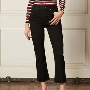 NWT Boyish Black Crop Flare denim jeans Brady La Strada 28